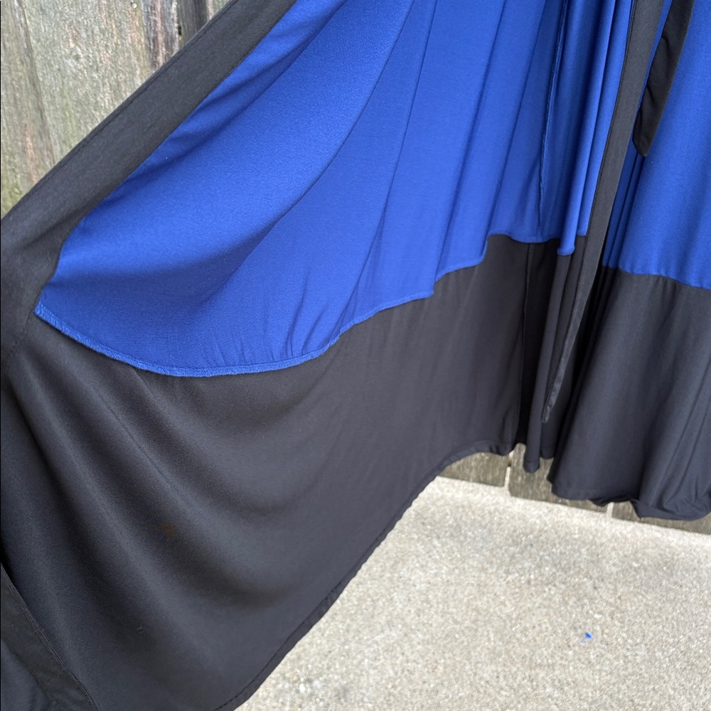 NWT Eloquii Blue Black Wrap Dress Size 22 / 24 Retail $109.00 - Picture 9 of 12